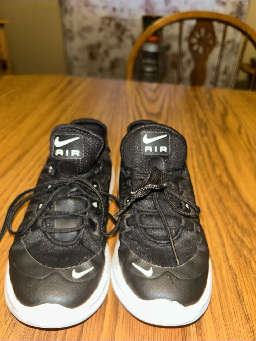 Nike Kids Black and White Air Sneakers